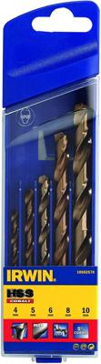 Irwin HSS Cobalt metaalborenset 4/5/6/8/10mm
