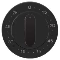 Berker centraalplaat mechanische tijdschakelaar R1-R3 zwart - thumbnail