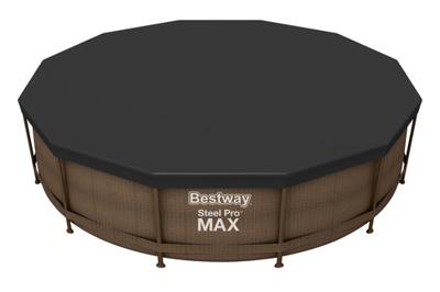 Zwembadafdekking Bestway Zwart Ø 370 cm - thumbnail