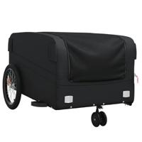 VidaXL Fietstrailer 45 kg ijzer zwart - thumbnail