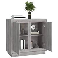 Dressoir 80x34x75 cm bewerkt hout grijs sonoma eikenkleurig - thumbnail