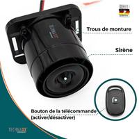 Technaxx TX-168 Auto-alarmsysteem Incl. afstandsbediening, Binnenbewaking, Geïntegreerde LED (knipperend), Geïntegreerde accu, Mobiel inzetbaar, - thumbnail