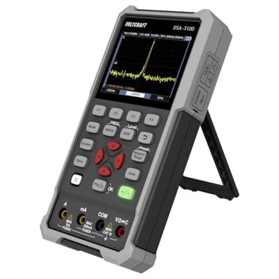 VOLTCRAFT DSA-3100 Handoscilloscoop 100 MHz 2-kanaals 500 MSa/s 8 kpts 8 Bit Handapparaat, Multimeterfuncties, Spectrumanalyzer 1 stuk(s) VOLTCRAFT DSA-3100 Handoscilloscoop 100 MHz 2-kanaals 500 MSa/s 8 kpts 8 Bit Handapparaat, Multimeterfuncties, Spectrumanalyzer 1 stuk(s)