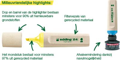 Markeerstift edding 24 EcoLine oranje | 10 stuks Markeerstift edding 24 EcoLine oranje | 10 stuks