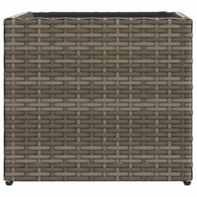Plantenbakken 2 st 36x30x32 cm poly rattan grijs