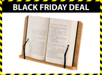 Fedec Bamboe Boekenstandaard - Opvouwbaar - 38x28cm - thumbnail