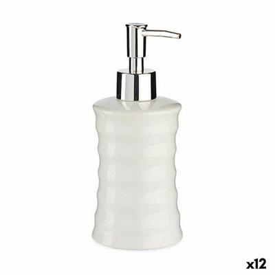 Zeepdispenser Berilo Wit Metaal Keramisch Golven 260 ml (12 Stuks) Zeepdispenser Berilo Wit Metaal Keramisch Golven 260 ml (12 Stuks)