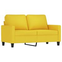 4-delige Loungeset met kussens stof lichtgeel - thumbnail
