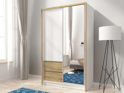 Kast SARATOS 3 deuren 2 lades 130 cm wit/artisan eik Kast SARATOS 3 deuren 2 lades 130 cm wit/artisan eik