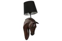 Muurlamp Home ESPRIT Zwart Donkerbruin Koloniaal Paard 220 V 18 x 21,5 x 50,5 cm (2 Stuks) - thumbnail