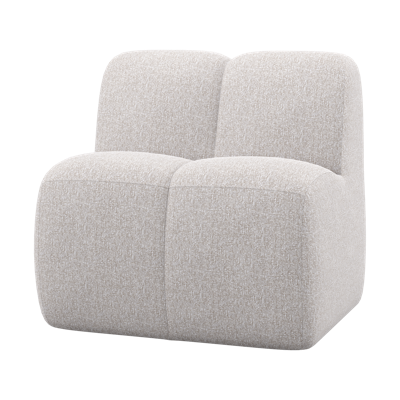 Woood Mojo eetkamerbank 84 cm met rugleuning bouclé Crème Melange