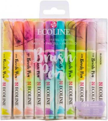Brushpen talens ecoline set 10 stuks pastel