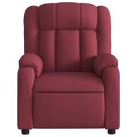 Fauteuil verstelbaar stof wijnrood - thumbnail
