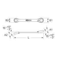 KS Tools 5034578 503.4578 Dubbele ringsleutel Sleutelbreedte (metrisch) 17 - 19 mm - thumbnail