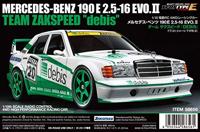 Tamiya 1:10 RC auto Elektro Straatmodel Mercedes Benz 190E debis Zakspeed Brushed 4WD Bouwpakket TT-01E - thumbnail