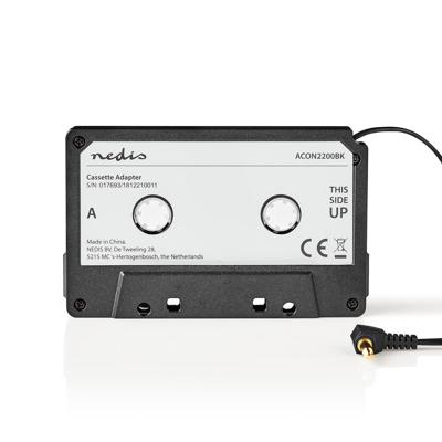 Cassette-adapter | 3,5 mm Mannelijk | Zwart