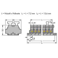 WAGO 261-424/341-000 Klemstrook 6 mm Spanveer Toewijzing: L Grijs 50 stuk(s) - thumbnail