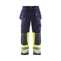 Blåkläder Multinorm werkbroek 14791514 | Marine/High-Vis Geel | Maat 64 - 7330509551752 - thumbnail