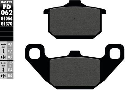 GALFER remblokken "fd062" brake pad fd062 g1054 organic GALFER remblokken "fd062" brake pad fd062 g1054 organic