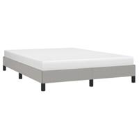 Bedframe zonder matras stof lichtgrijs 140x190 cm - thumbnail