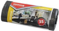 OFFICE products vuilniszak, HDPE, 63 micron, 35 liter, zwart, rol van 50 stuks - thumbnail