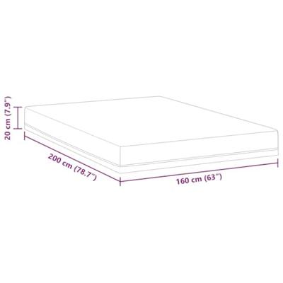 Matrassen Wit, Blauw 160 x 200 cm 100% polyester jacquard stof