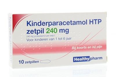 Healthypharm Paracetamol kinderen 240mg 10 Zetpillen