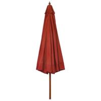 VidaXL Parasol met houten paal 330 cm terracottakleurig - thumbnail
