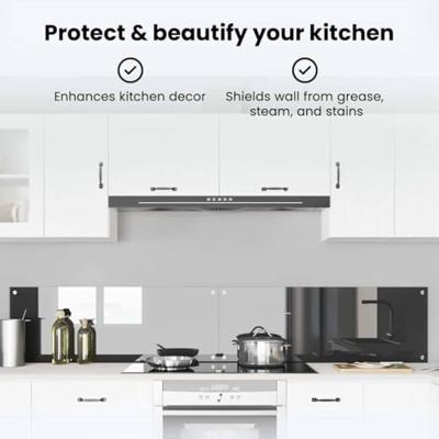 VidaXL Keuken spatscherm 2 pcs donkergrijs 110 x 40 cm gehard glas VidaXL Keuken spatscherm 2 pcs donkergrijs 110 x 40 cm gehard glas