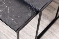 Bendt Salontafel 'Anker' Set van 3 stuks, Marmerlook, kleur Zwart - thumbnail