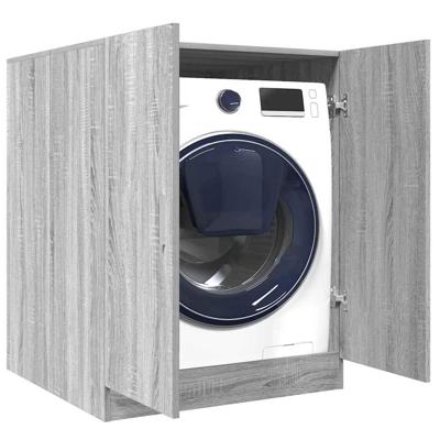 Wasmachinekast 71x71,5x91,5 cm grijs sonoma eikenkleurig