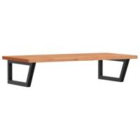 Badkamer wandschap staal en massief beukenhout - thumbnail