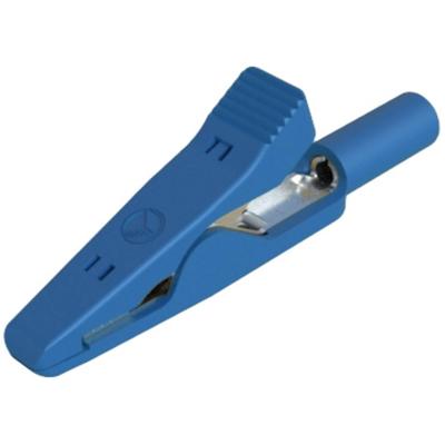 SKS Hirschmann MA 1 bl Krokodillenklem Steekaansluiting 2 mm Ohne Messkategorie Blauw SKS Hirschmann MA 1 bl Krokodillenklem Steekaansluiting 2 mm Ohne Messkategorie Blauw