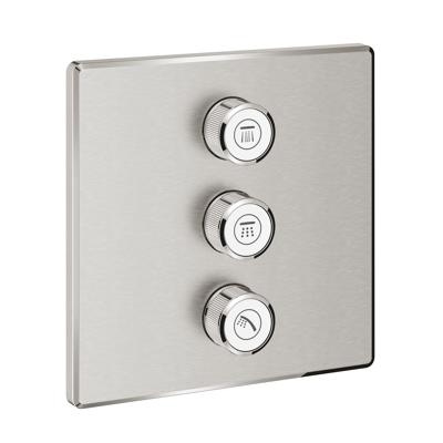 Opbouwdeel GROHE Smartcontrol Volume (3X), Vierkant Supersteel Opbouwdeel GROHE Smartcontrol Volume (3X), Vierkant Supersteel