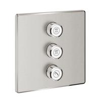 Opbouwdeel GROHE Smartcontrol Volume (3X), Vierkant Supersteel - thumbnail