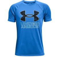 Kinder-T-Shirt met Korte Mouwen Under Armour Tech Hybrid Blauw - Maat: L - thumbnail