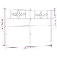 Hoofdbord 120 cm metaal wit - thumbnail