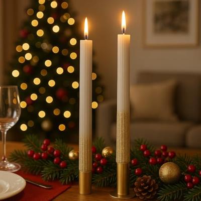 Dinerkaars Wol Wit Goud 26,5cm Ø2,8cm 2st