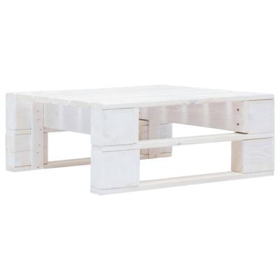 vidaXL Tuinhocker pallet hout wit