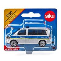 Siku Duitse politiebus Volkswagen Transporter grijs (1350) - thumbnail