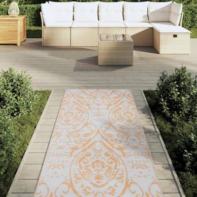VidaXL Buitenkleed arakil 80x250 cm pp oranje en wit