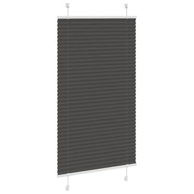 Pliss rolgordijn 75x150 cm stofbreedte 74,4 cm polyester zwart