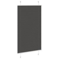 Pliss rolgordijn 75x150 cm stofbreedte 74,4 cm polyester zwart - thumbnail