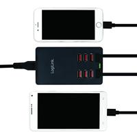 LogiLink compatible Table Charger Netzteil - 8 x 4-poliger USB Typ A - 44 Watt - thumbnail