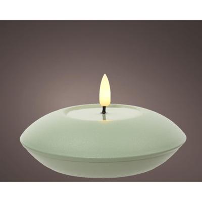 LED buiten kaars ijzer H6.5cm groen