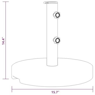 VidaXL Parasolvoet rond 20 kg graniet