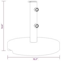 VidaXL Parasolvoet rond 20 kg graniet - thumbnail