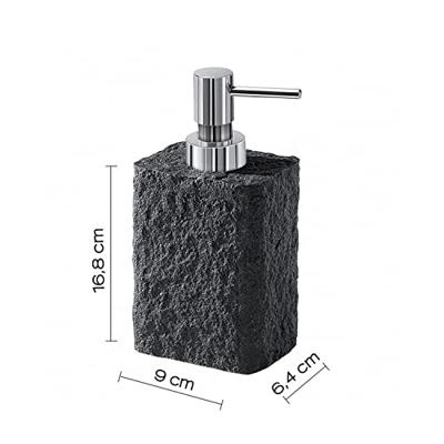 Zeepdispenser Sapho Aries Vrijstaand 350 ML Polyresin Antraciet Sapho - thumbnail