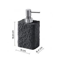 Zeepdispenser Sapho Aries Vrijstaand 350 ML Polyresin Antraciet - thumbnail