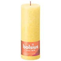 Bolsius stompkaars rustiek shine 6.8x19cm sunny yellow - thumbnail